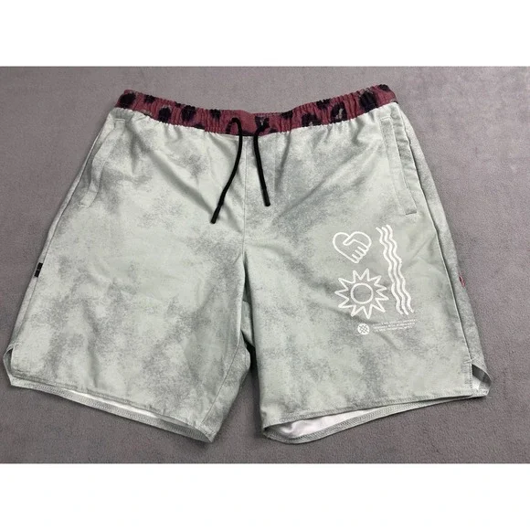 Stance Shorts Mens XL Green Complex Hybrid Beach Wicking Stretch Outdoor Swim - Picture 1 of 15
